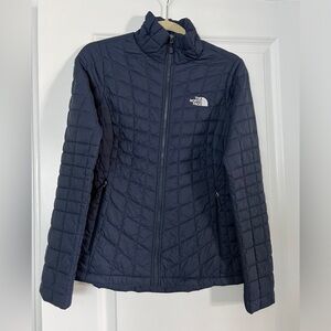 The North Face quilted jacket, navy, XS